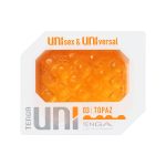 Унисекс-стимулятор Tenga UNI Topaz, оранжевый, рельеф в виде бугорков, лубрикант в комплекте