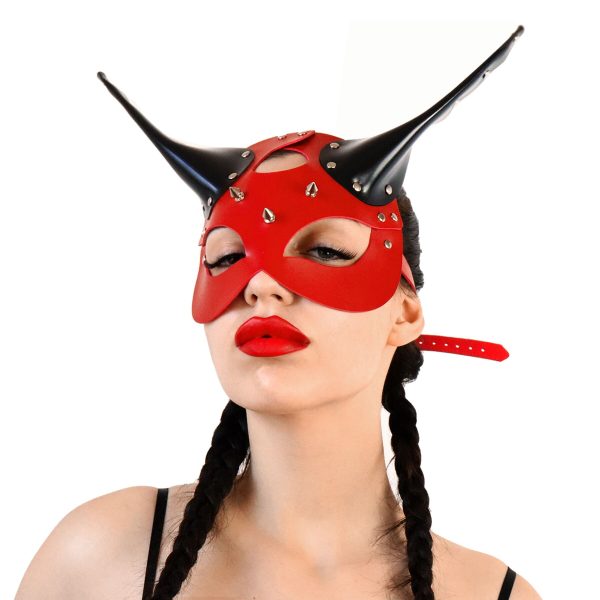 Шкіряна маска Art of Sex - Lucifer Red&