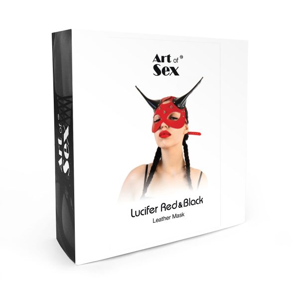 Шкіряна маска Art of Sex - Lucifer Red&