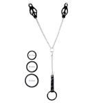 Зажимы для сосков Art of Sex - Nipple clamps for Men clover с эрекционными кольцами