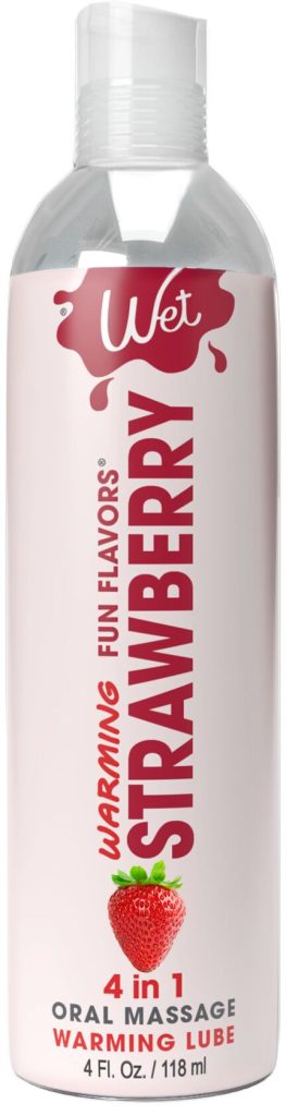 Согревающий лубрикант на водной основе Wet Warming Strawberry 4 in 1
