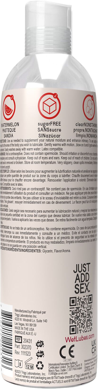 Розпродаж!!! Зігрівальний лубрикант Wet Warming Watermelon 4in1, 118 мл (термін 16.11.2026)