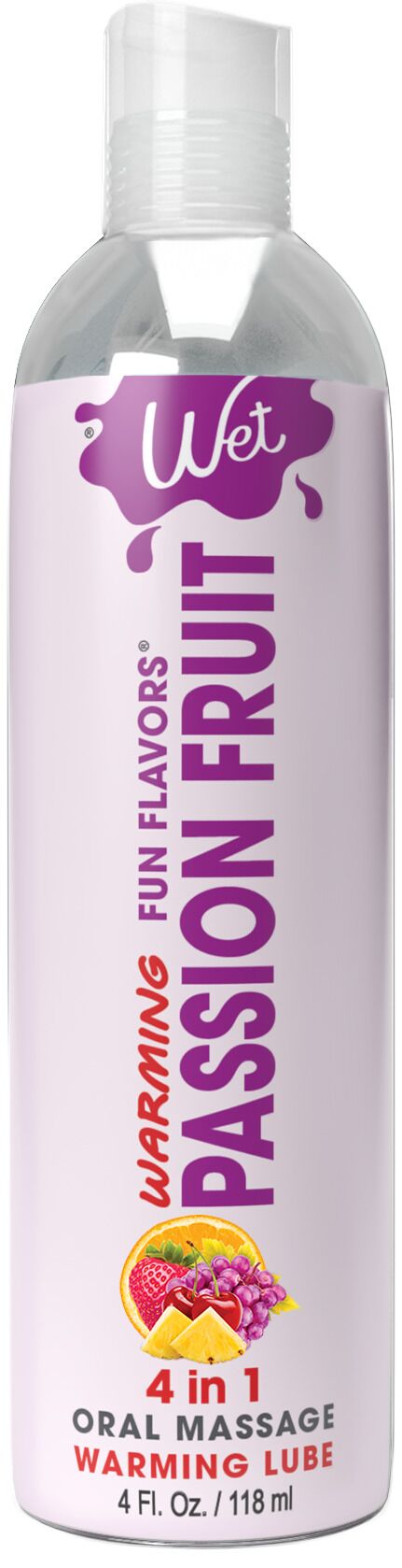 Согревающий лубрикант на водной основе Wet Warming Passion Fruit 4 in 1