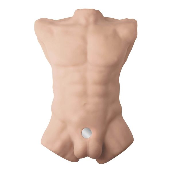 Торс с фаллоимитатором на присоске SilexD Apollo Male Torso, суперреалистичный, термореактивный