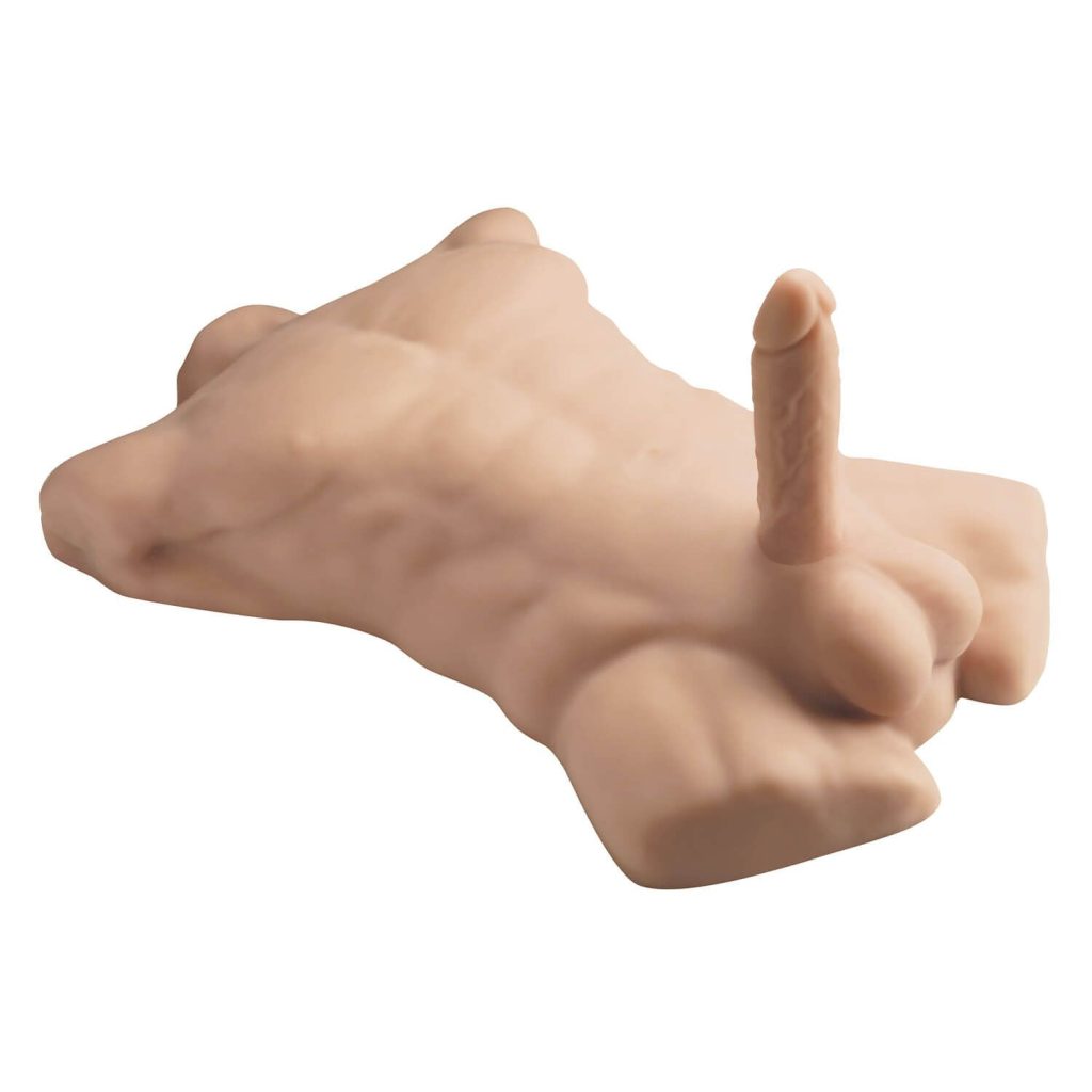 Торс с фаллоимитатором на присоске SilexD Apollo Male Torso, суперреалистичный, термореактивный