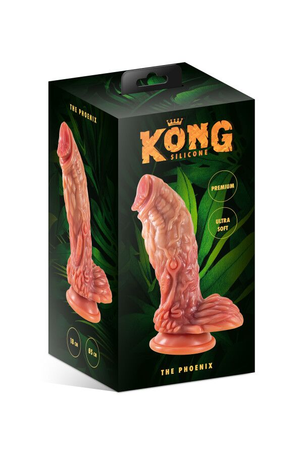 Фэнтезийный фаллоимитатор Kong Silicone The Phoenix, длина 18 см, диаметр 5,5 см