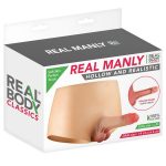 Силіконові трусики з порожнистим фалоімітатором Real Body Real Manly Hollow, для нього