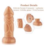 Фаллоимитатор для секс-машин Hismith Slightly Curved Silicone Dildo Monster Series, крепление KlicLok