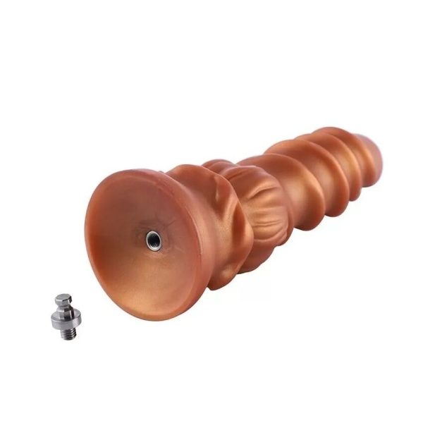 Фаллоимитатор для секс-машин Hismith Spiral Grain Silicone Dildo Monster Series, спиральный рельеф