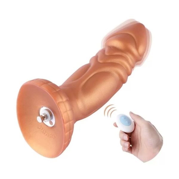 Фаллоимитатор с вибрацией Hismith Slightly Curved Vibrating Silicone Dildo Monster Series, KlicLok