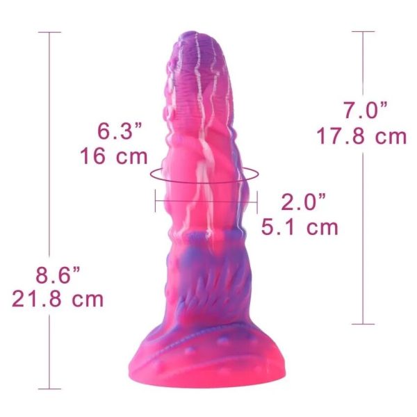 Фаллоимитатор для секс-машин Hismith Tentacle Silicone Dildo Monster Series, KlicLok и присоска