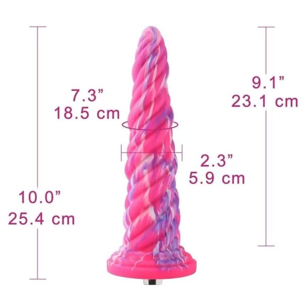 Фаллоимитатор для секс-машин Hismith Awl Shape Silicone Dildo Monster Series, крепление KlicLok