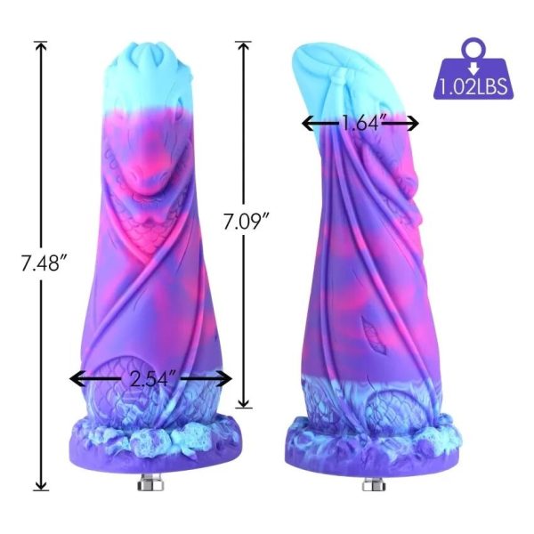 Фаллоимитатор для секс-машин Hismith 7.48″ Silicone Dildo HSA139 Monster Series, система KlicLok
