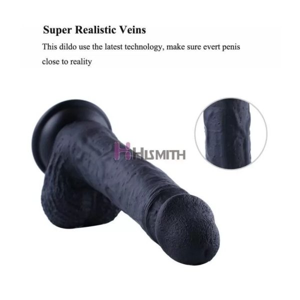 Фаллоимитатор для секс-машин Hismith 8.3″ Silicone Dildo система KlicLok, гибкий стержень