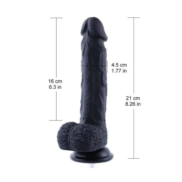 Фаллоимитатор для секс-машин Hismith 8.3″ Silicone Dildo система KlicLok, гибкий стержень