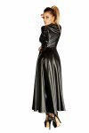 Сукня-плащ з мокрим ефектом Noir Handmade F128C Powerwetlook gown coat