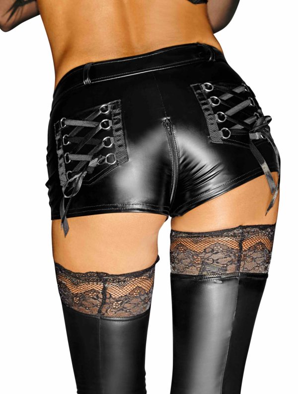 Шортики з мокрим ефектом Noir Handmade F138 Powerwetlook shorts