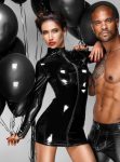 Сукня з мокрим ефектом Noir Handmade F187 PVC mini dress
