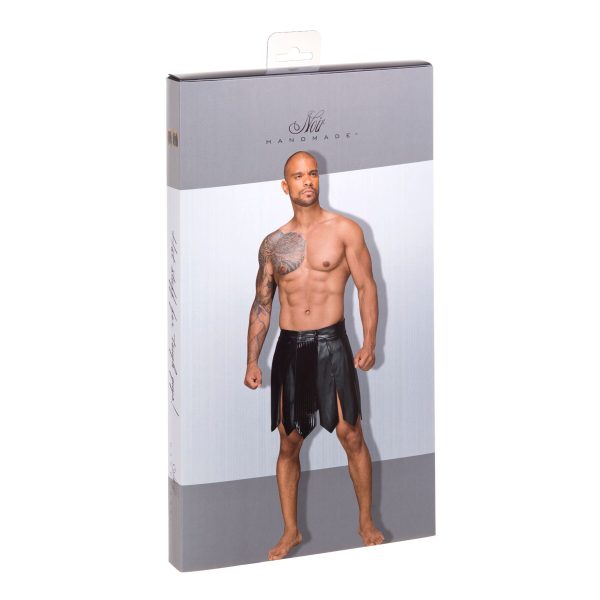Чоловіча спідниця гладіатора Noir Handmade H053 Eco leather men' gladiator skirt, екошкіра