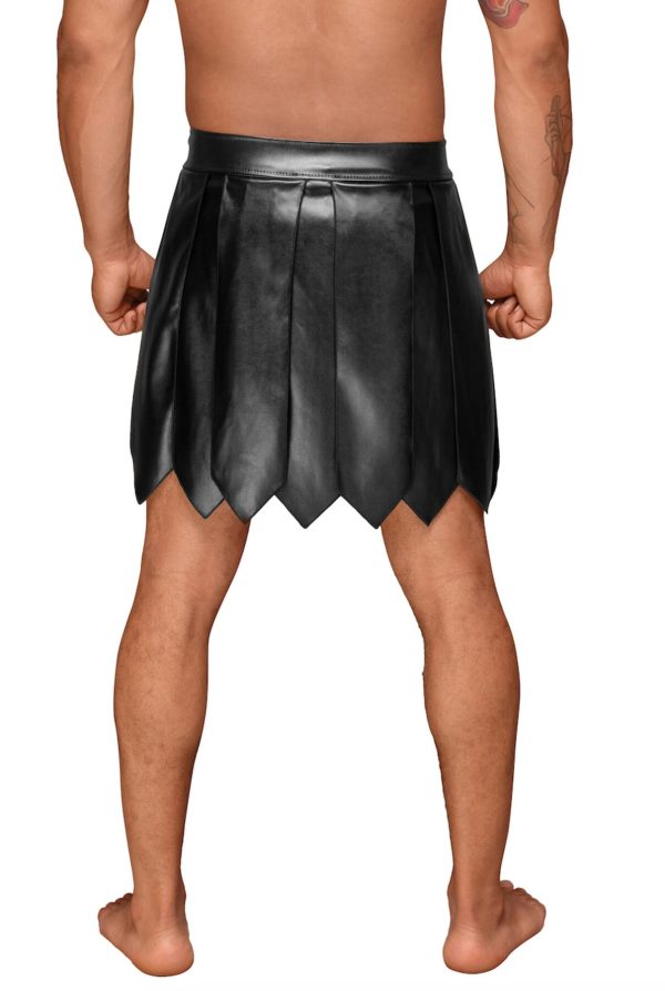 Чоловіча спідниця гладіатора Noir Handmade H053 Eco leather men's gladiator skirt, екошкіра