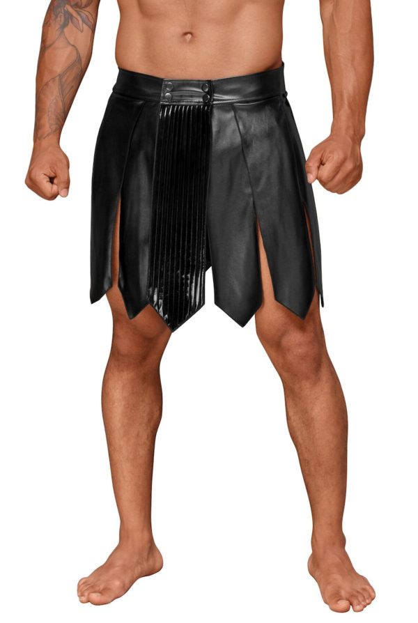 Чоловіча спідниця гладіатора Noir Handmade H053 Eco leather men's gladiator skirt, екошкіра