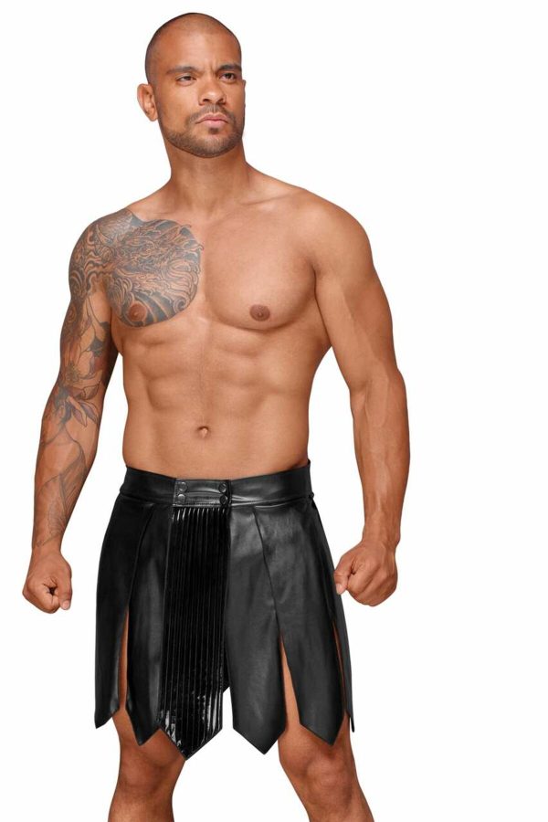 Чоловіча спідниця гладіатора Noir Handmade H053 Eco leather men's gladiator skirt, екошкіра