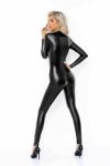 Комбінезон з мокрим ефектом Noir Handmade F293 Powerwetlook catsuit with front zipper