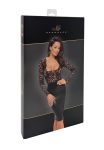 Сукня Noir Handmade F295 Euphoria, , мереживо, глибоке декольте, спідниця міді під латекс