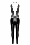 Комбінезон Noir Handmade F298 Libido, під латекс, мереживний верх, чокер, знімне намисто