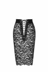 Спідниця Noir Handmade F302 Ambivalence, , мереживо, довжина за коліна, шнурівка ззаду