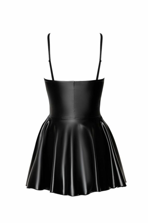 Сукня Noir Handmade F308 Dreamer, міні, під латекс, відкриті плечі, спідниця кльош