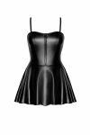 Сукня Noir Handmade F308 Dreamer, міні, під латекс, відкриті плечі, спідниця кльош