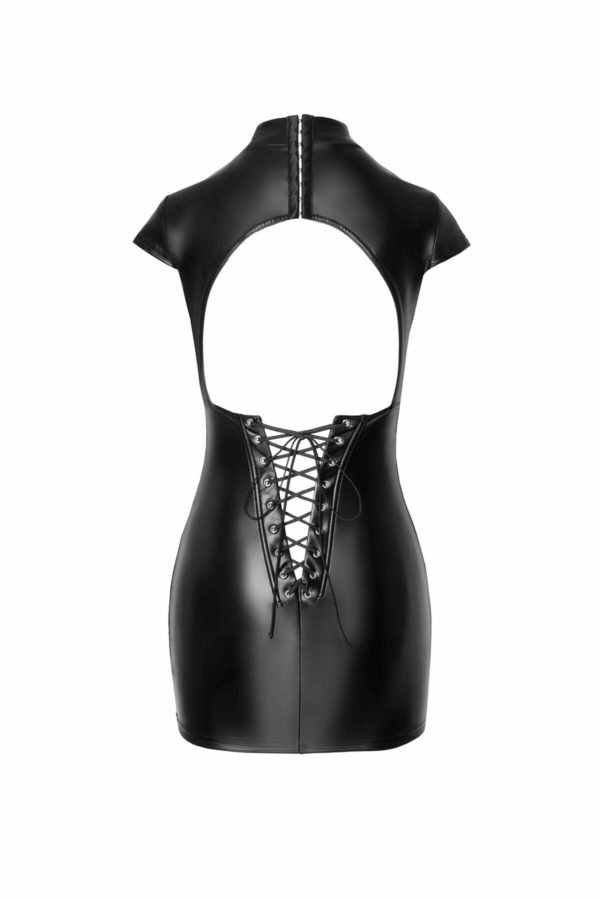 Сукня Noir Handmade F309 Fantasy, , міні, під латекс, короткий рукав, шнурівка ззаду