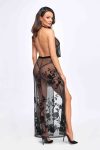 Сукня Noir Handmade F312 Divinity, , прозора, до підлоги, відкрита спина, розріз збоку