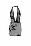 Сукня Noir Handmade F313 Mythos, , прозора, міні, відкрита спина, декор зі стразів