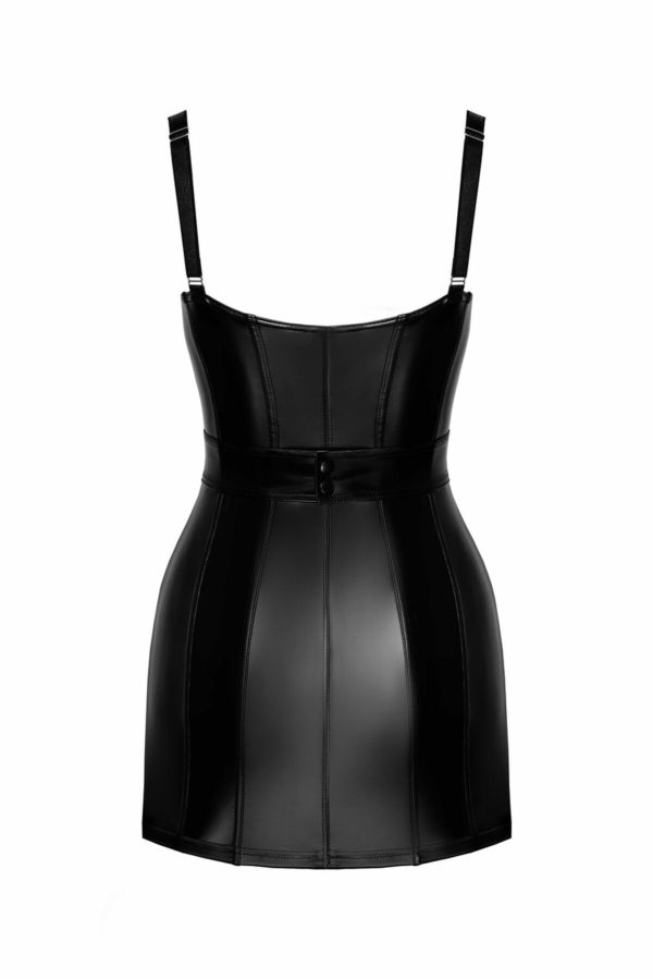 Сукня Noir Handmade F320 Starlet, під латекс, міні, блискавка по всій довжині