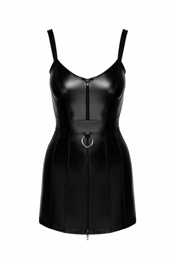Сукня Noir Handmade F320 Starlet, під латекс, міні, блискавка по всій довжині