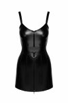 Сукня Noir Handmade F320 Starlet, під латекс, міні, блискавка по всій довжині