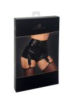 Шортики Noir Handmade F325 Glam, , вініл, висока талія, кріплення для панчіх, з доступом