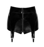Шортики Noir Handmade F325 Glam, , вініл, висока талія, кріплення для панчіх, з доступом
