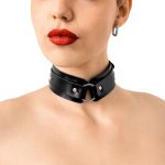БДСМ-нашийник з кільцем Art of Sex - Martina Collar with ring, натуральна шкіра, колір