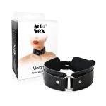 БДСМ-нашийник з кільцем Art of Sex - Martina Collar with ring, натуральна шкіра, колір