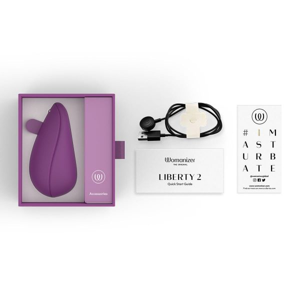 Вакуумный клиторальный стимулятор Womanizer Liberty 2 8 режимов, магнитная крышечка