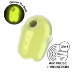 Вакуумный клиторальный стимулятор с вибрацией Satisfyer Glowing Ghost светится в темноте