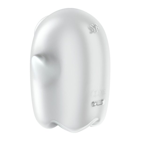 Вакуумный клиторальный стимулятор с вибрацией Satisfyer Glowing Ghost светится в темноте