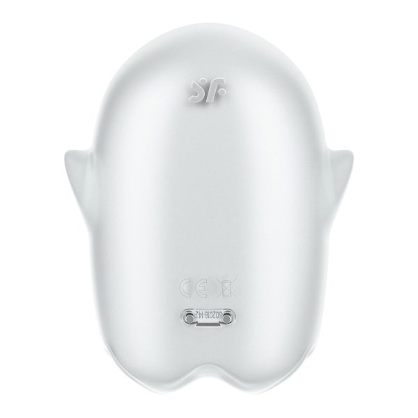 Вакуумный клиторальный стимулятор с вибрацией Satisfyer Glowing Ghost светится в темноте