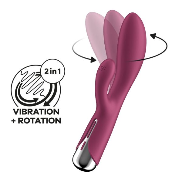 Вібратор-кролик з ротацією Satisfyer Spinning Rabbit 1 3 мотори