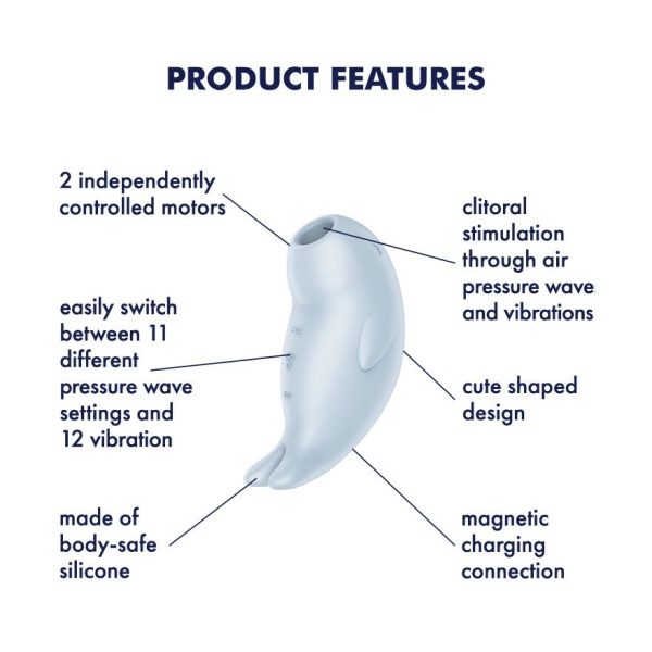 Вакуумный клиторальный стимулятор с вибрацией Satisfyer Seal You Soon, 2 независимых мотора