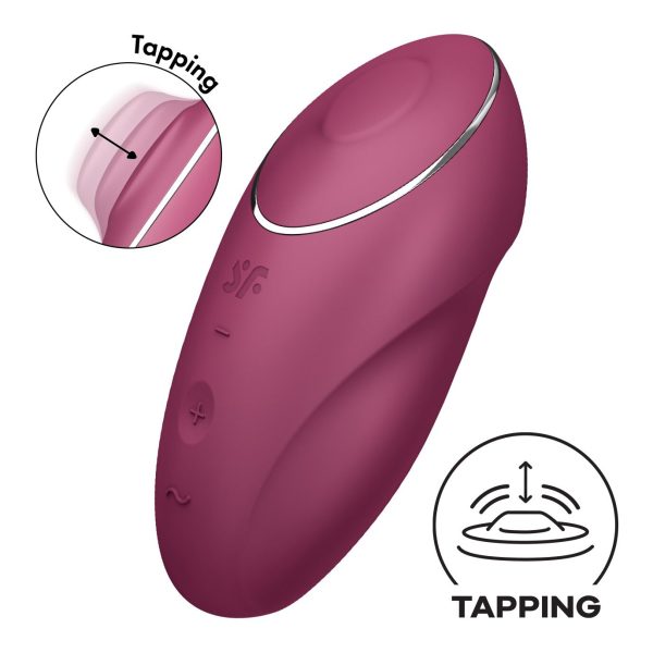 Вибростимулятор-пульсатор Satisfyer Tap & Climax 1 эффект постукивания пальцем, 2 мотора