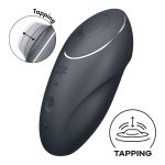 Вибростимулятор-пульсатор Satisfyer Tap & Climax 1 , эффект постукивания пальцем, 2 мотора